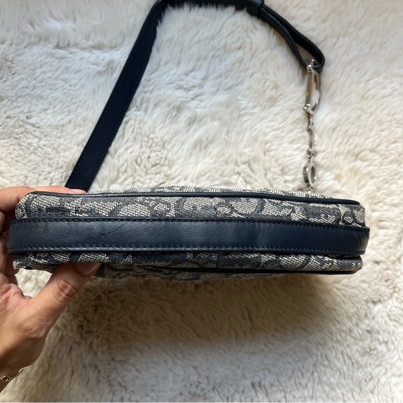 Christian Dior Diorissimo Charm Spell Out Pochette Blue Vintage Shoulder Bag - Picture 6 of 15